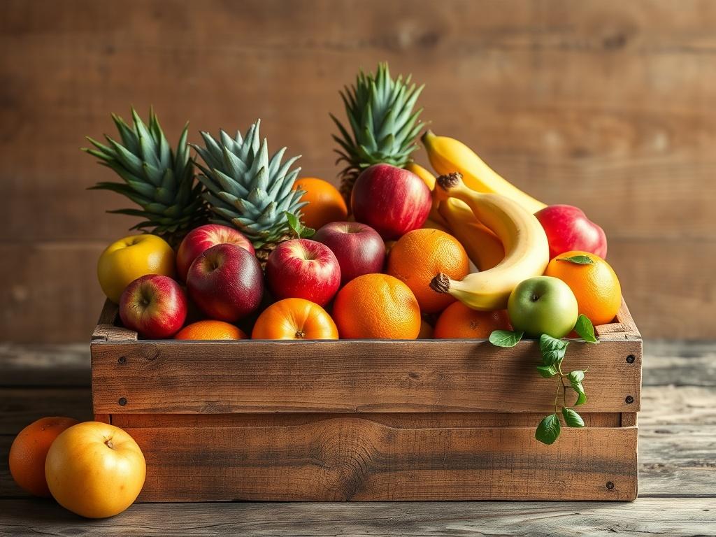 A high resolution of a Fresh Fruit Box filled with