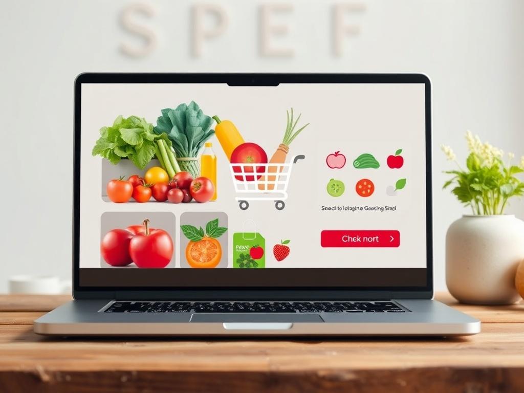 An illustration of a user friendly online grocery shopping interface