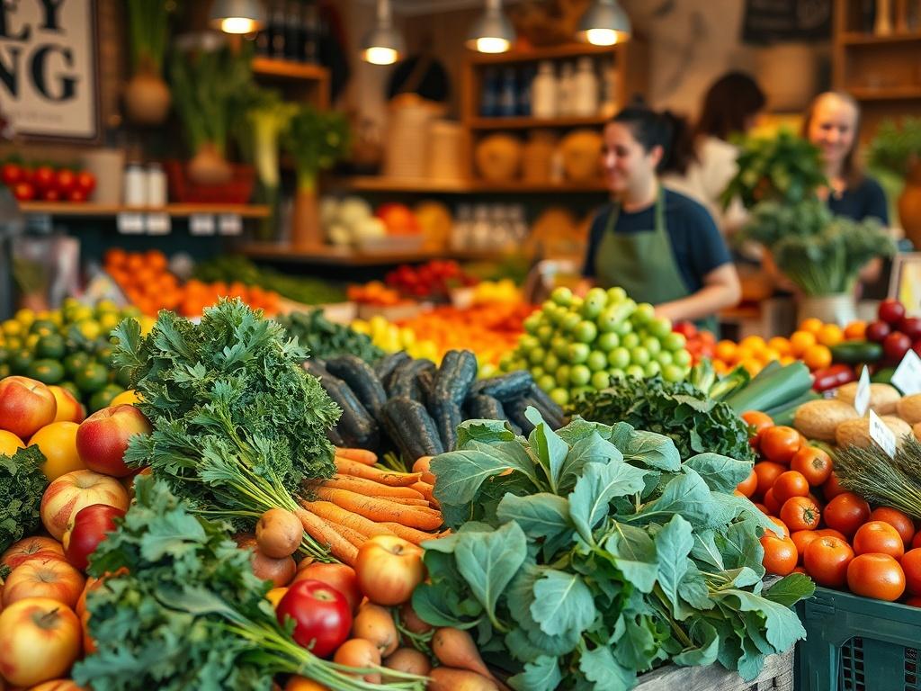 A close up shot of a fresh fruit and vegetable